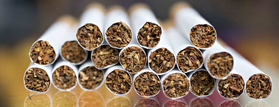 tobacco printing Close up of a roll tobacco in paper with filter tube no smoking concept image of several commercially made cigarets pile non smoking campaign tobacco kills high quality instant prints 25259305 Stock